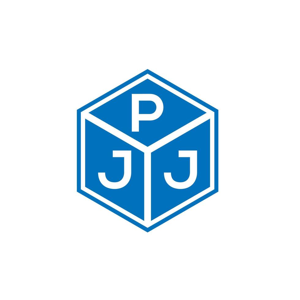 design de logotipo de carta pjj em fundo preto. conceito de logotipo de letra de iniciais criativas pjj. design de letra pjj. vetor