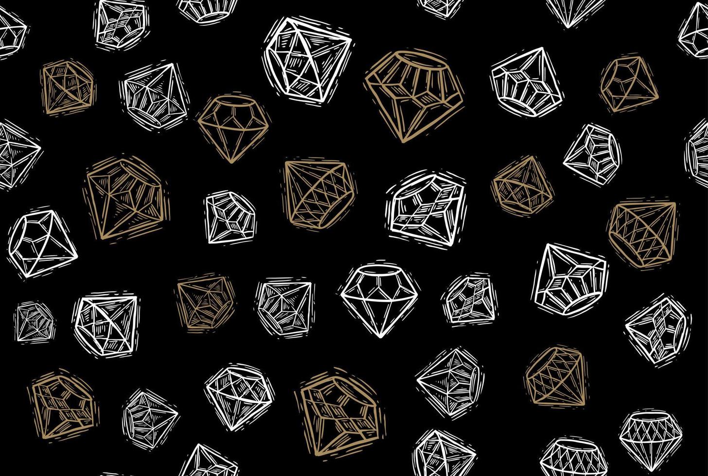 diamantes, estilo desenhado à mão, ilustração vetorial. vetor