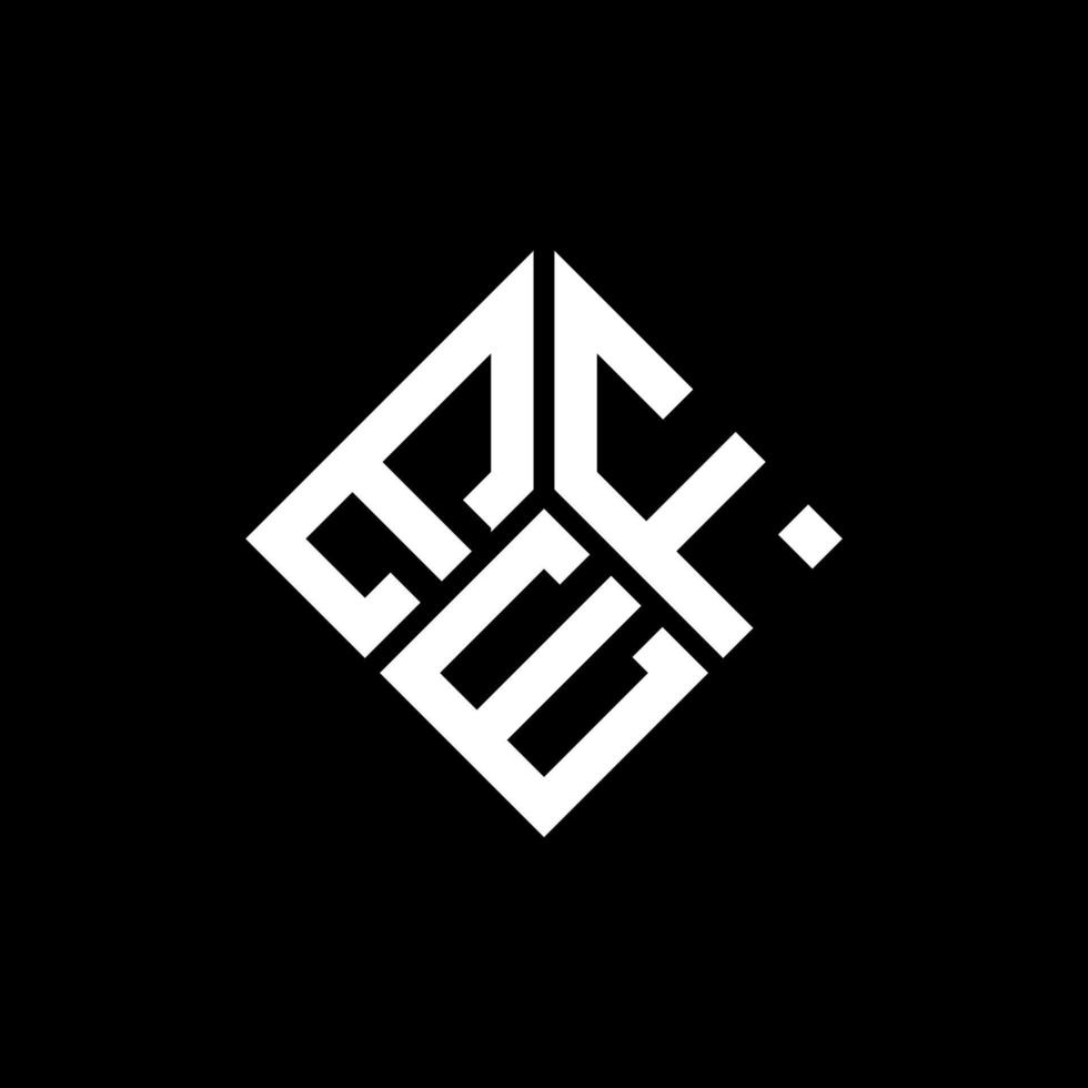 design de logotipo de carta efe em fundo preto. conceito de logotipo de letra de iniciais criativas efe. design de letra efe. vetor