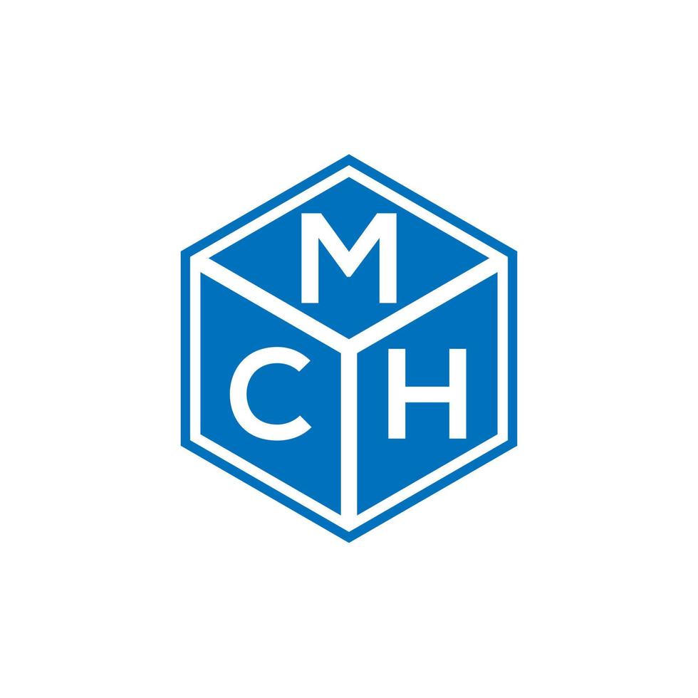 design de logotipo de letra mch em fundo preto. conceito de logotipo de letra de iniciais criativas mch. design de letra mch. vetor