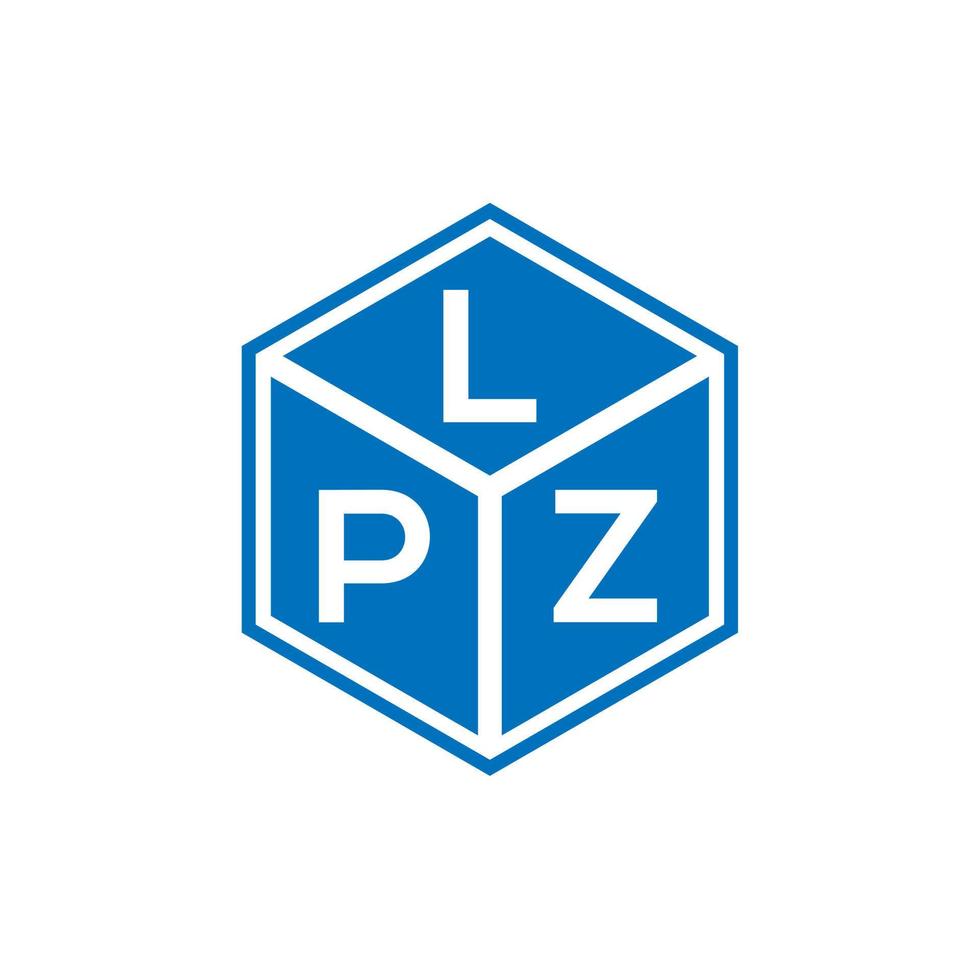 design de logotipo de letra lpz em fundo preto. conceito de logotipo de letra de iniciais criativas lpz. design de letra lpz. vetor