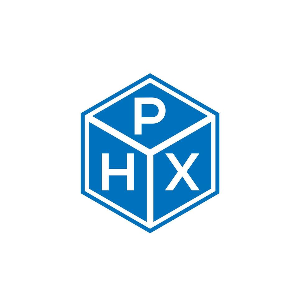 design de logotipo de carta phx em fundo preto. phx conceito de logotipo de letra de iniciais criativas. design de letra phx. vetor