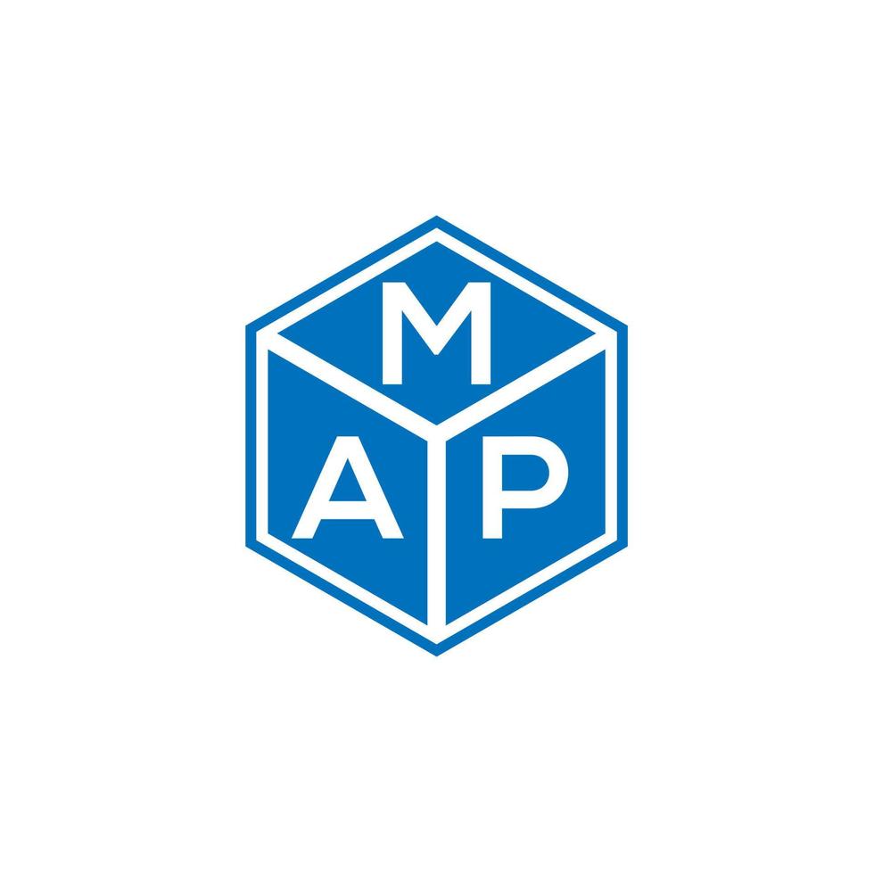 design de logotipo de carta mpa em fundo preto. conceito de logotipo de letra de iniciais criativas mpa. design de letra mpa. vetor