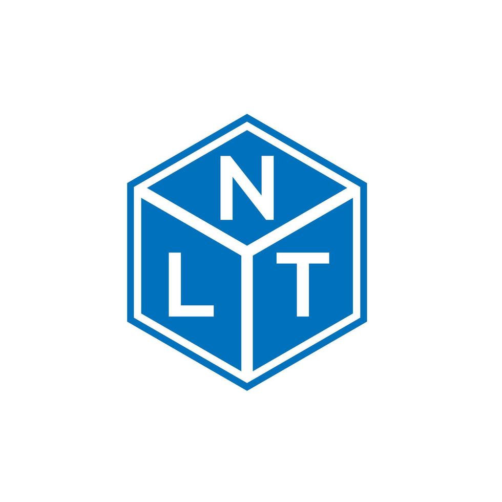 design de logotipo de letra nlt em fundo preto. conceito de logotipo de letra de iniciais criativas nlt. design de letra nlt. vetor