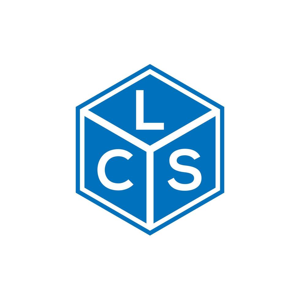 design de logotipo de carta lcs em fundo preto. conceito de logotipo de letra de iniciais criativas lcs. design de letra lcs. vetor