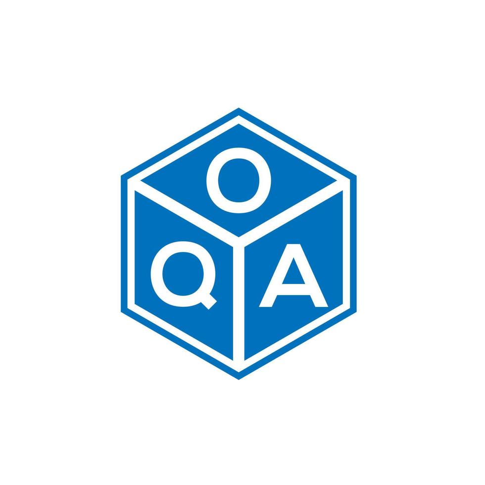 design de logotipo de carta oqa em fundo preto. conceito de logotipo de letra de iniciais criativas oqa. design de letra oqa. vetor