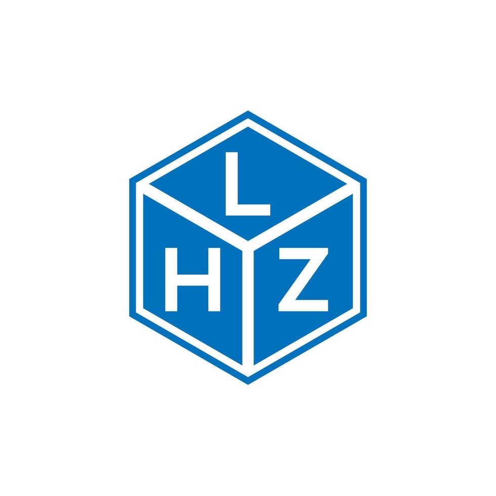 design de logotipo de letra lhz em fundo preto. lhz conceito de logotipo de letra de iniciais criativas. design de letra lhz. vetor