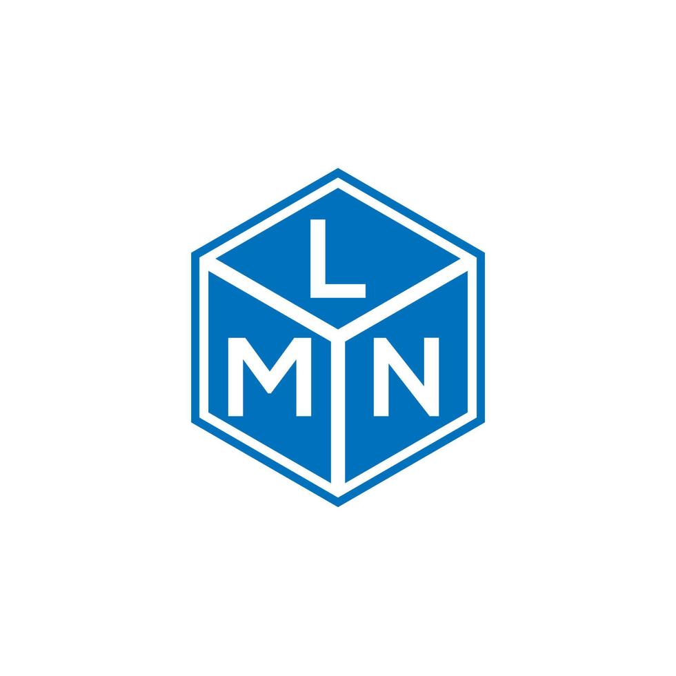 Design de logotipo de carta lmn em fundo preto. Conceito de logotipo de letra de iniciais criativas lmn. lmn design de letras. vetor