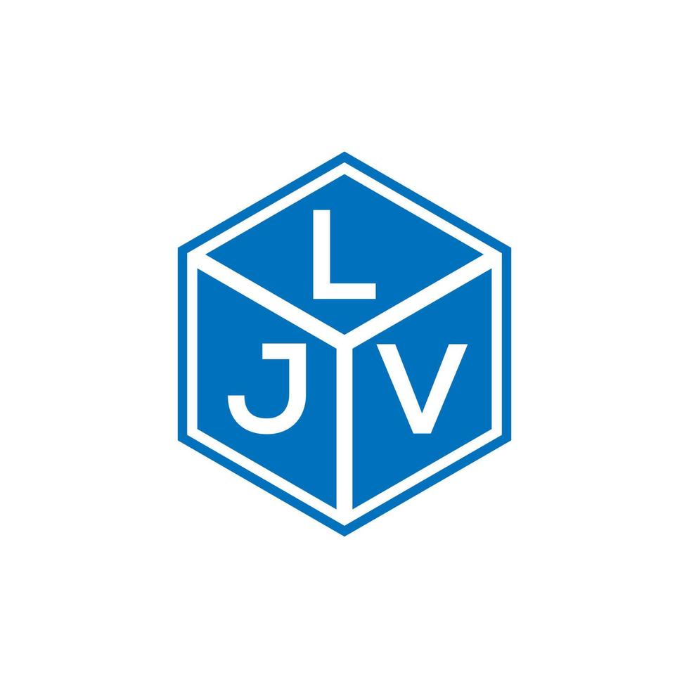 design de logotipo de carta ljv em fundo preto. conceito de logotipo de letra de iniciais criativas ljv. design de letra ljv. vetor