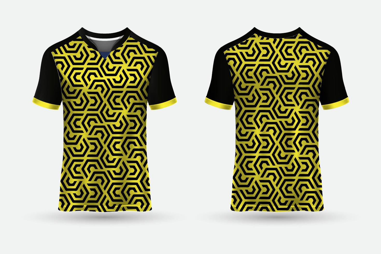 fundo de design de camisa de camiseta para esportes ao ar livre vista frontal e traseira vetor