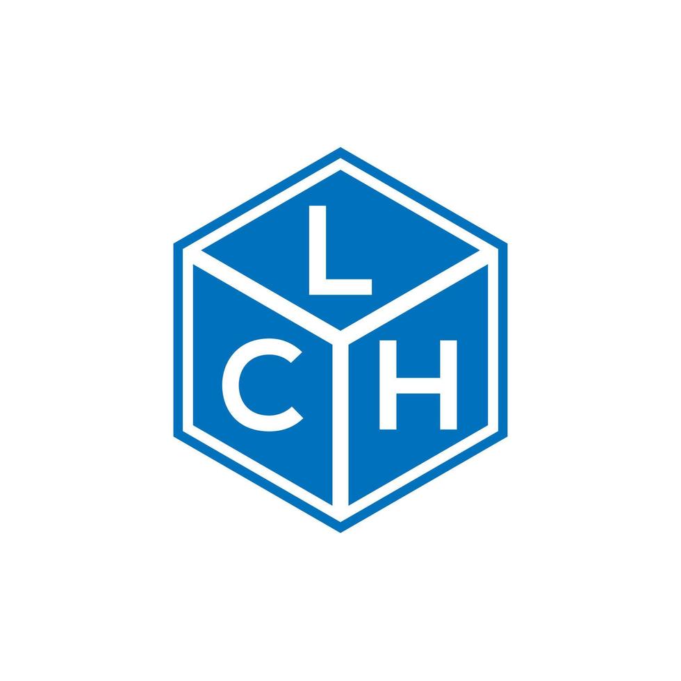 design de logotipo de carta lch em fundo preto. lch conceito de logotipo de letra de iniciais criativas. design de letra lch. vetor