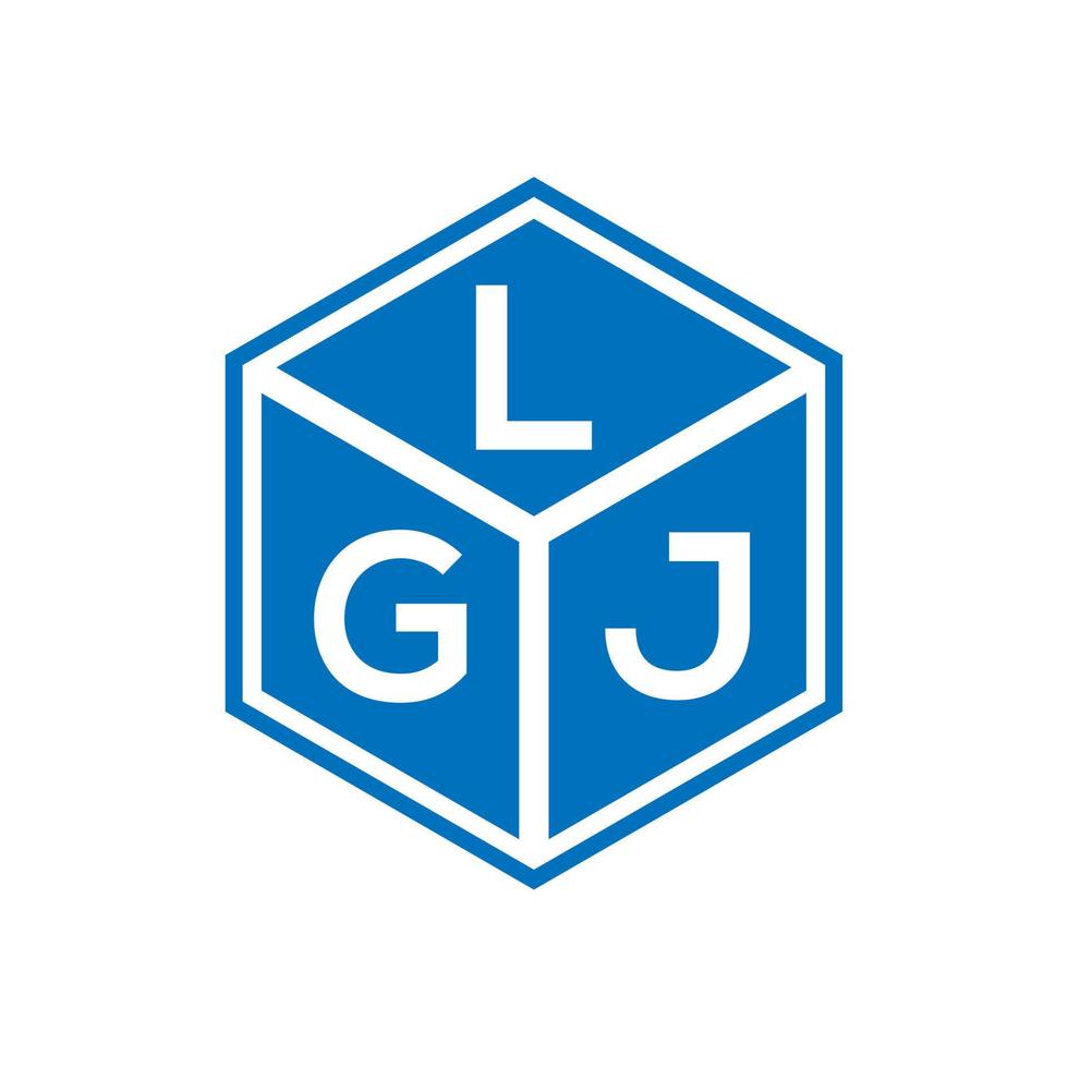 design de logotipo de letra lgj em fundo preto. conceito de logotipo de letra de iniciais criativas lgj. design de letras lgj. vetor