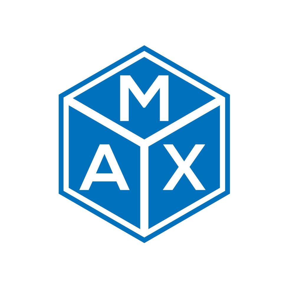 conceito de logotipo de carta de iniciais criativas max. max carta design.max carta logotipo design em fundo preto. conceito de logotipo de carta de iniciais criativas max. design de letra máximo. vetor