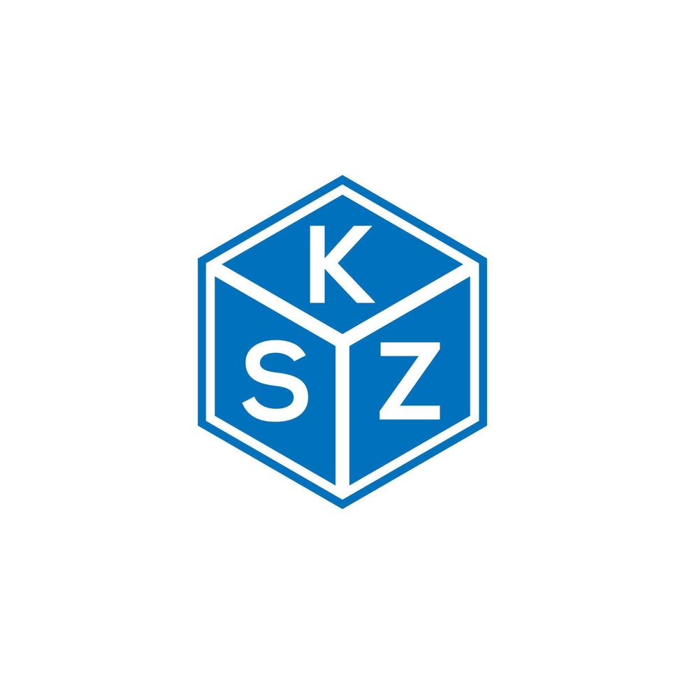 design de logotipo de letra ksz em fundo preto. conceito de logotipo de letra de iniciais criativas ksz. design de letra ksz. vetor
