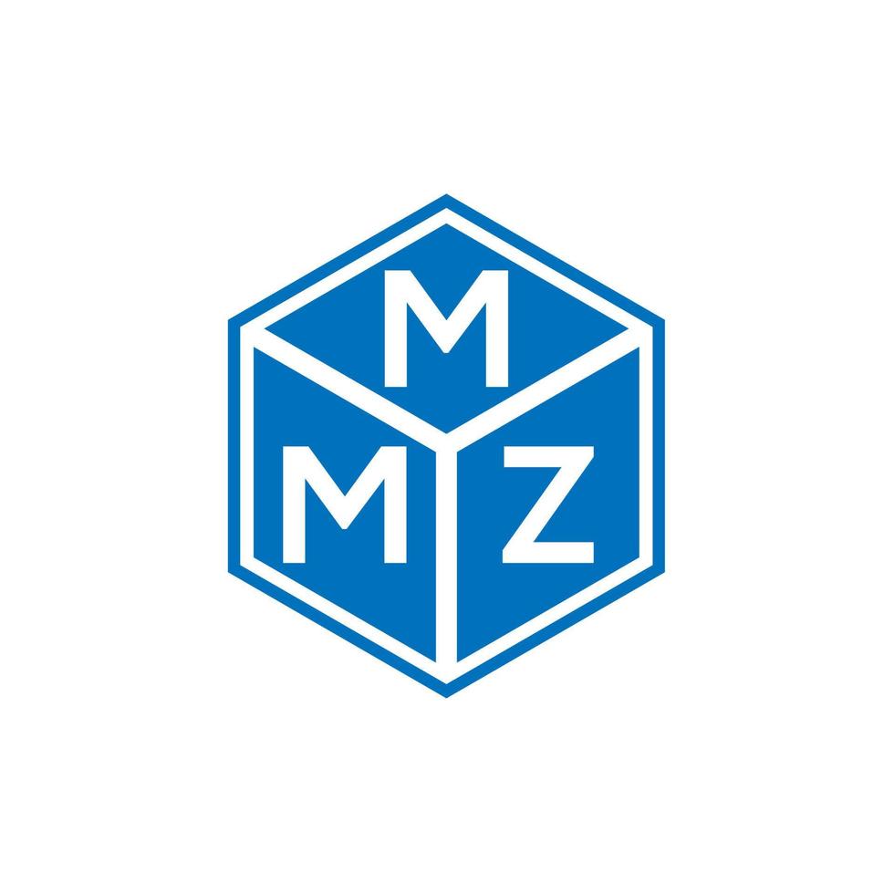 design de logotipo de letra mmz em fundo preto. conceito de logotipo de letra de iniciais criativas mmz. design de letra mmz. vetor