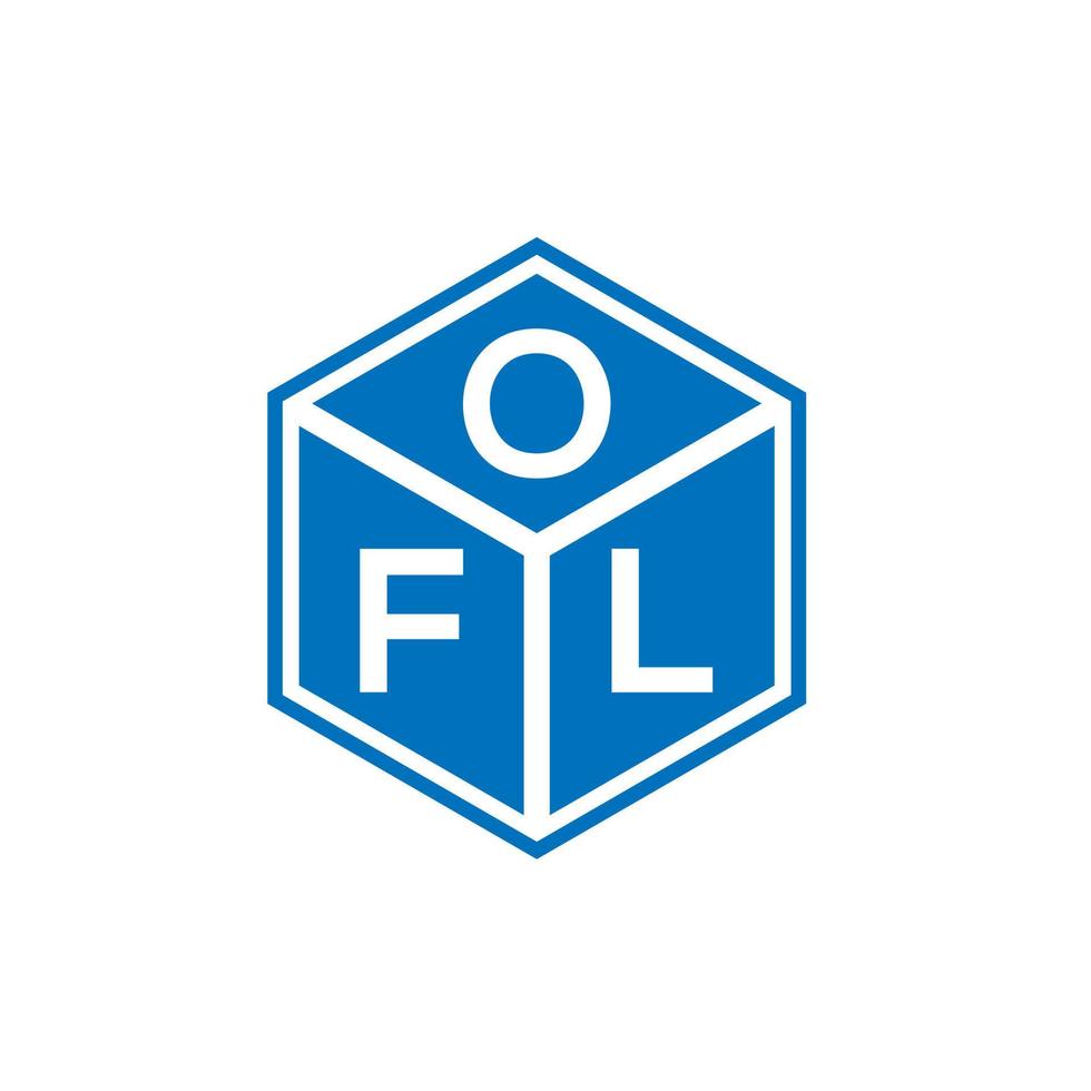 ofl carta logotipo design em fundo preto. ofl conceito de logotipo de letra inicial criativa. ofl design de letras. vetor