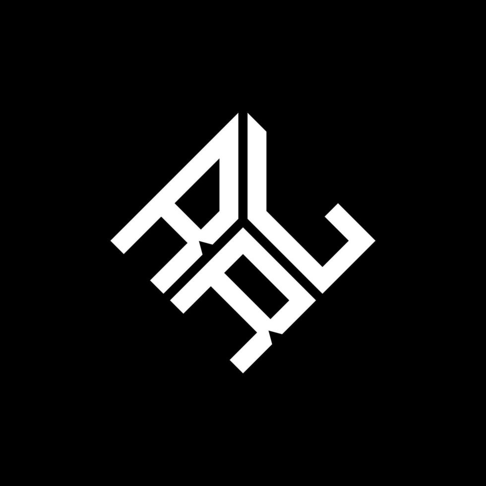 design de logotipo de carta rlr em fundo preto. conceito de logotipo de letra de iniciais criativas rlr. design de letra rlr. vetor