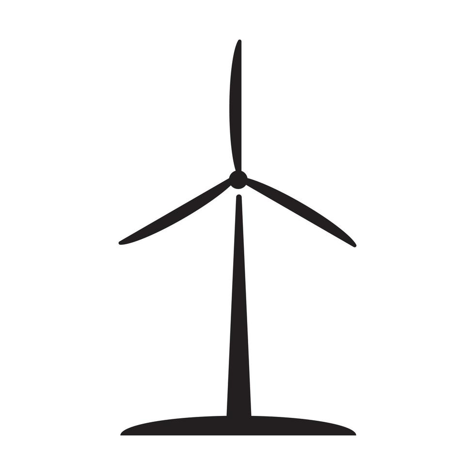 turbina eólica alternativa do moinho de vento e conceito de ambiente de ícone de vetor de energia renovável para design gráfico, logotipo, site, mídia social, aplicativo móvel, ui