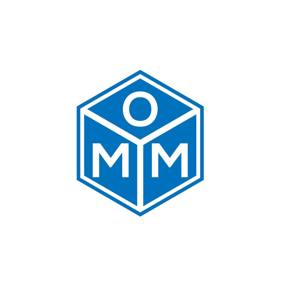 design de logotipo de carta omm em fundo preto. conceito de logotipo de letra de iniciais criativas omm. design de letra omm. vetor
