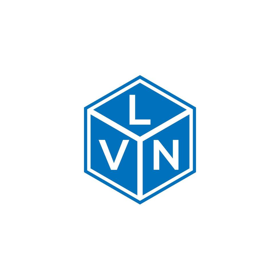 design de logotipo de carta lvn em fundo preto. Conceito de logotipo de letra de iniciais criativas lvn. design de letra lvn. vetor