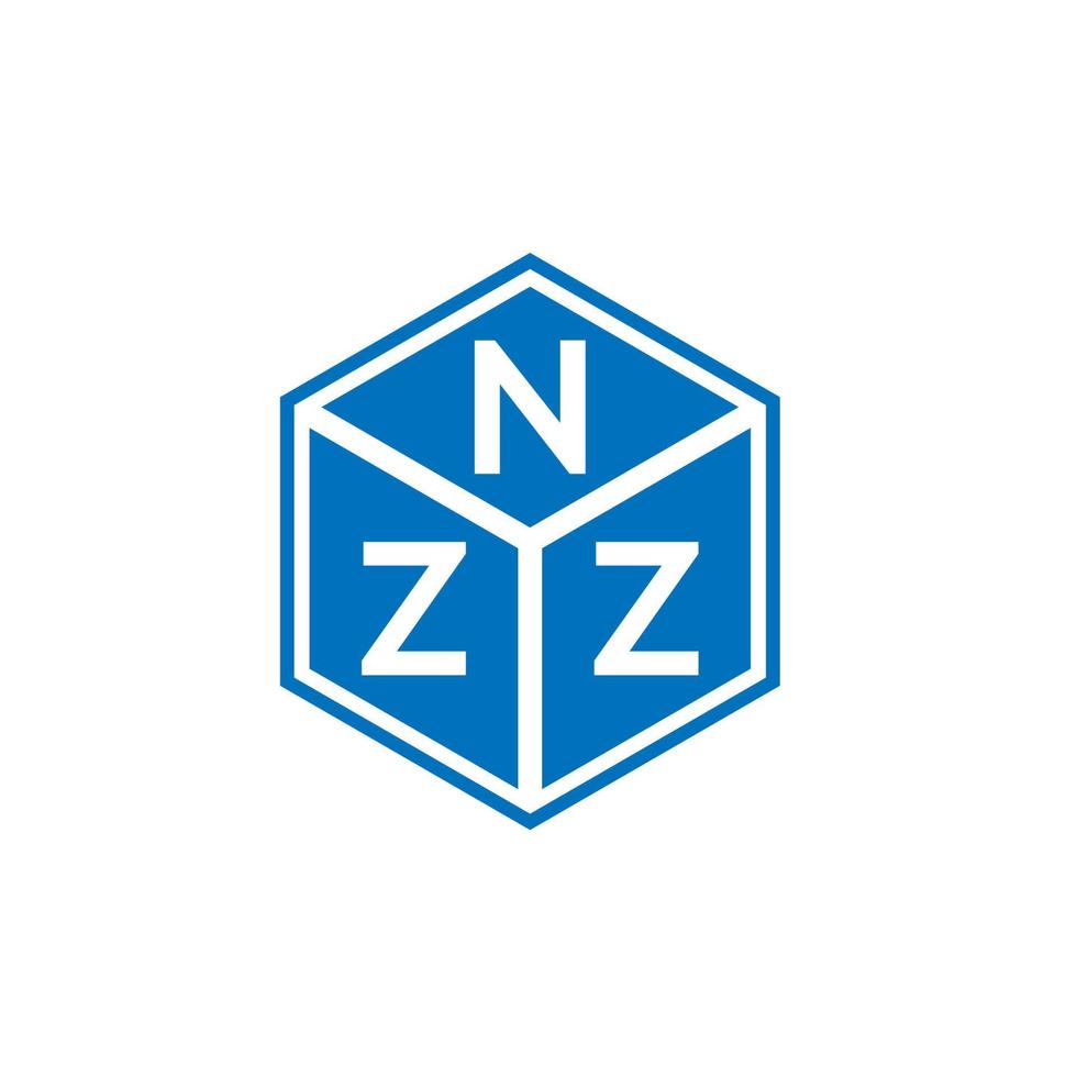 design de logotipo de carta nzz em fundo preto. conceito de logotipo de letra de iniciais criativas nzz. design de letra nzz. vetor