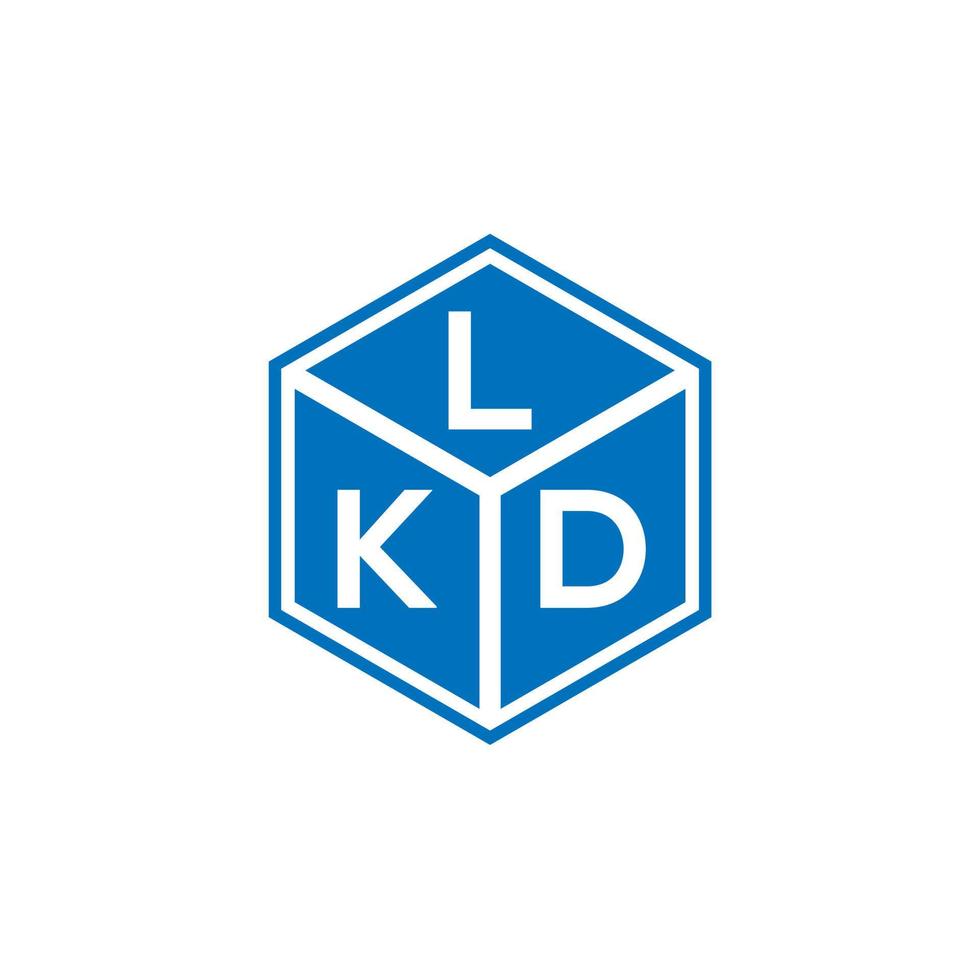 lkd carta logotipo design em fundo preto. conceito de logotipo de letra de iniciais criativas lkd. design de letras lkd. vetor