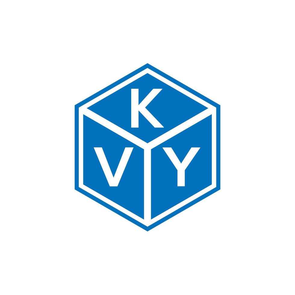 design de logotipo de letra kvy em fundo preto. conceito de logotipo de letra de iniciais criativas kvy. design de letra kvy. vetor