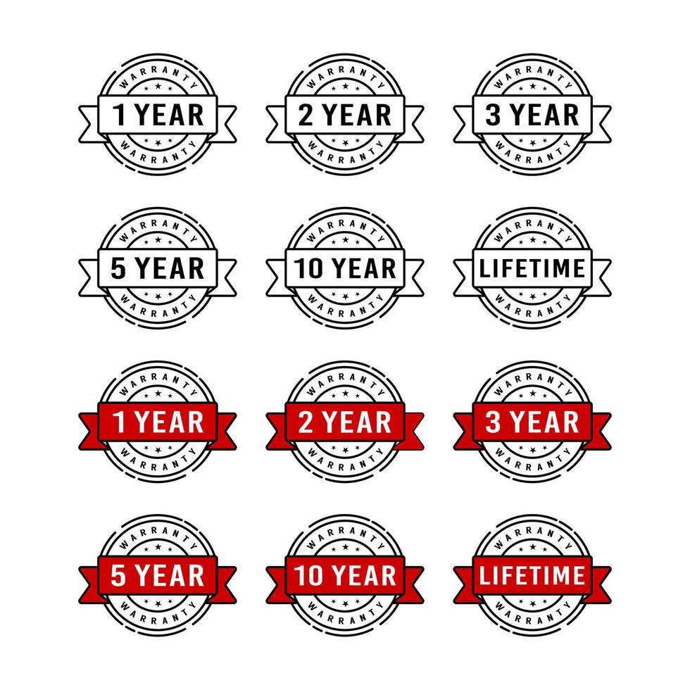 modelo de design de logotipo de selo de selo de etiqueta de garantia vetor