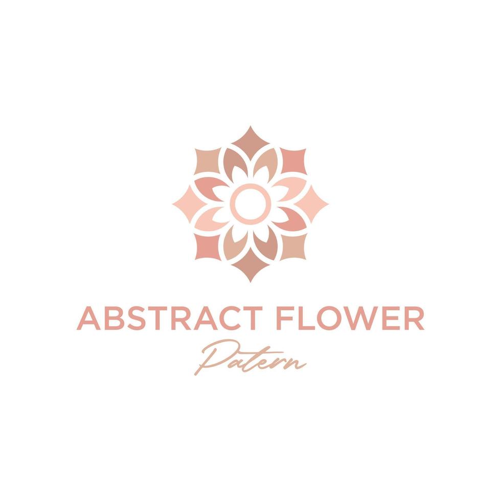 modelo de design de logotipo de padrão floral de luxo vetor