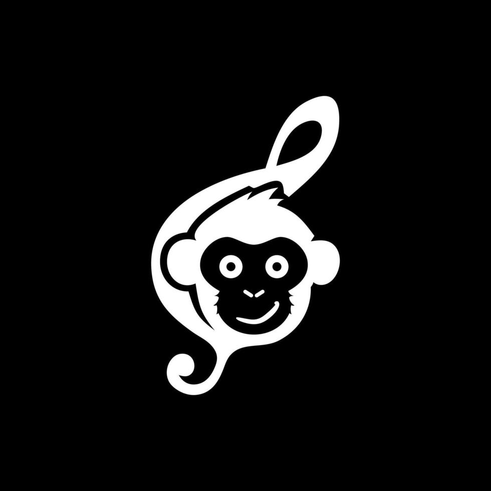 tom de macaco. uma ilustração do logotipo de uma combinação de macaco e tom vetor