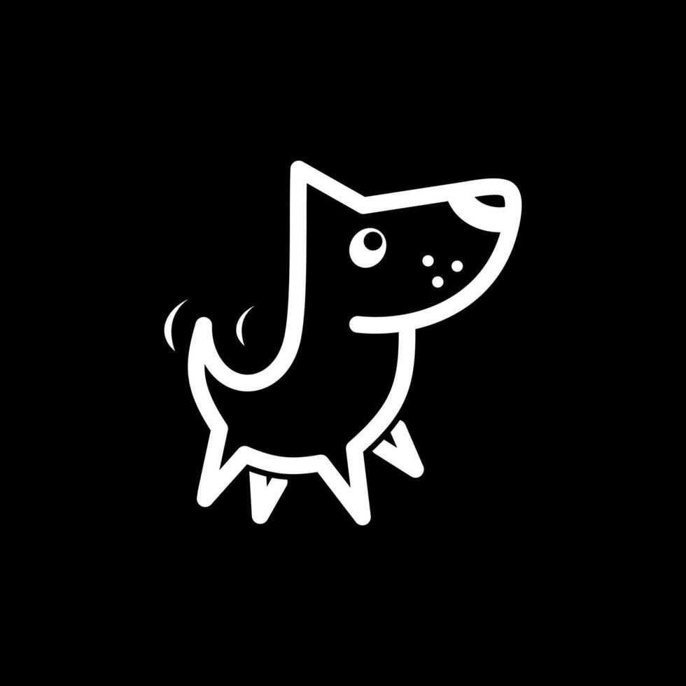 Cachorro fofinho. uma ilustração de um logotipo de cachorro feliz e fofo vetor