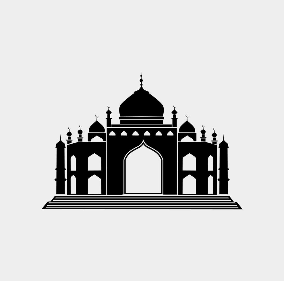 silhueta da mesquita. elementos de design da mesquita vetor