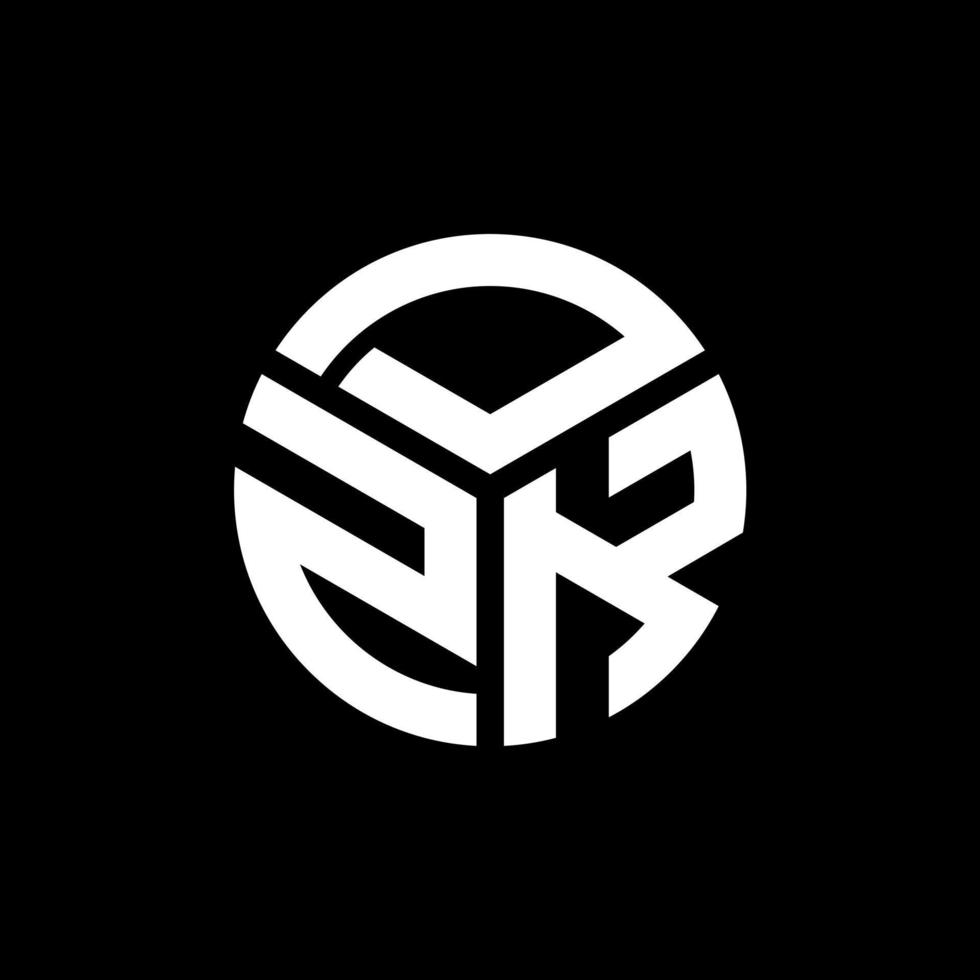 design de logotipo de letra dzk em fundo preto. conceito de logotipo de letra de iniciais criativas dzk. design de letra dzk. vetor