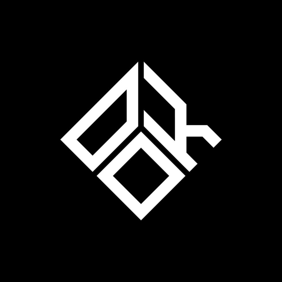 design de logotipo de carta oko em fundo preto. conceito de logotipo de letra de iniciais criativas oko. oko design de letras. vetor
