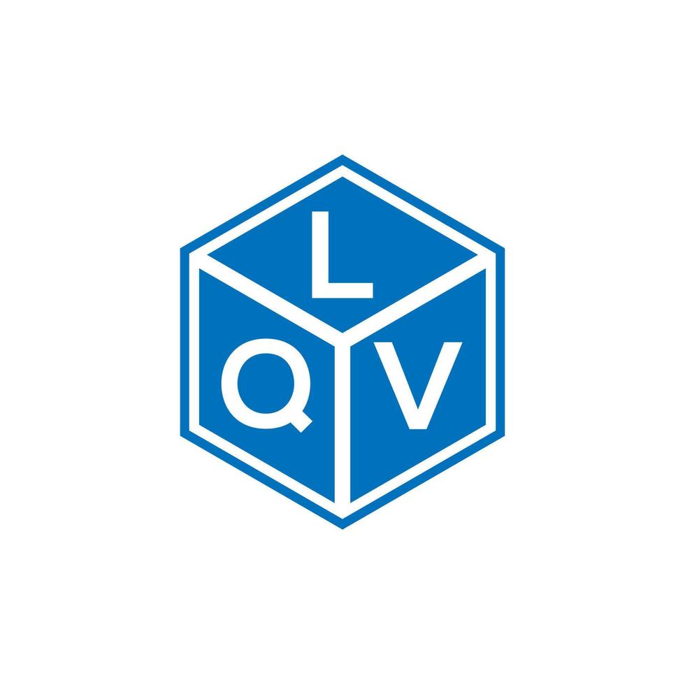 design de logotipo de letra lqv em fundo preto. conceito de logotipo de letra de iniciais criativas lqv. design de letras lqv. vetor