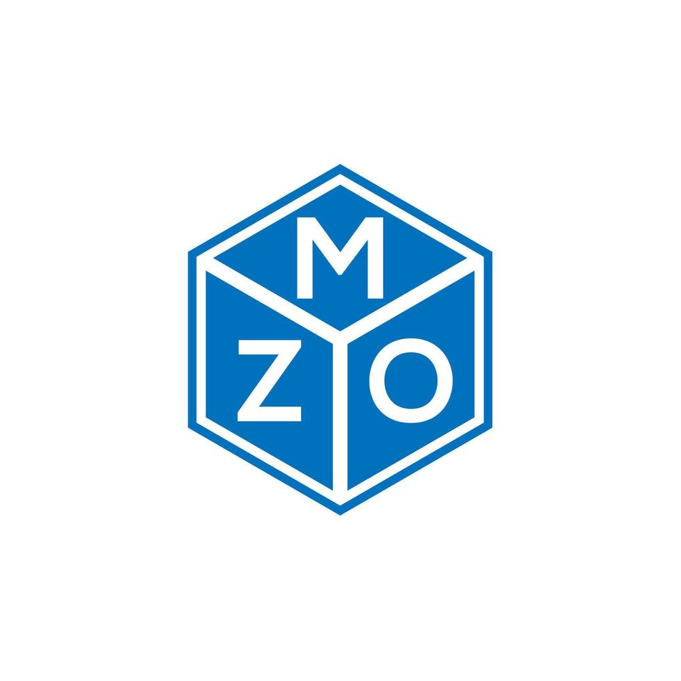 design de logotipo de letra mzo em fundo preto. conceito de logotipo de letra de iniciais criativas mzo. design de letra mzo. vetor