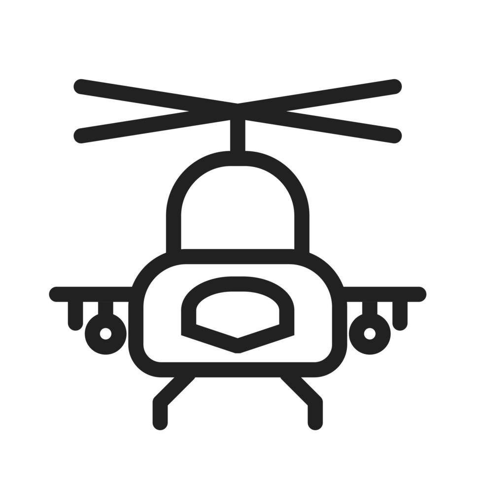 ícone de helicóptero militar vetor