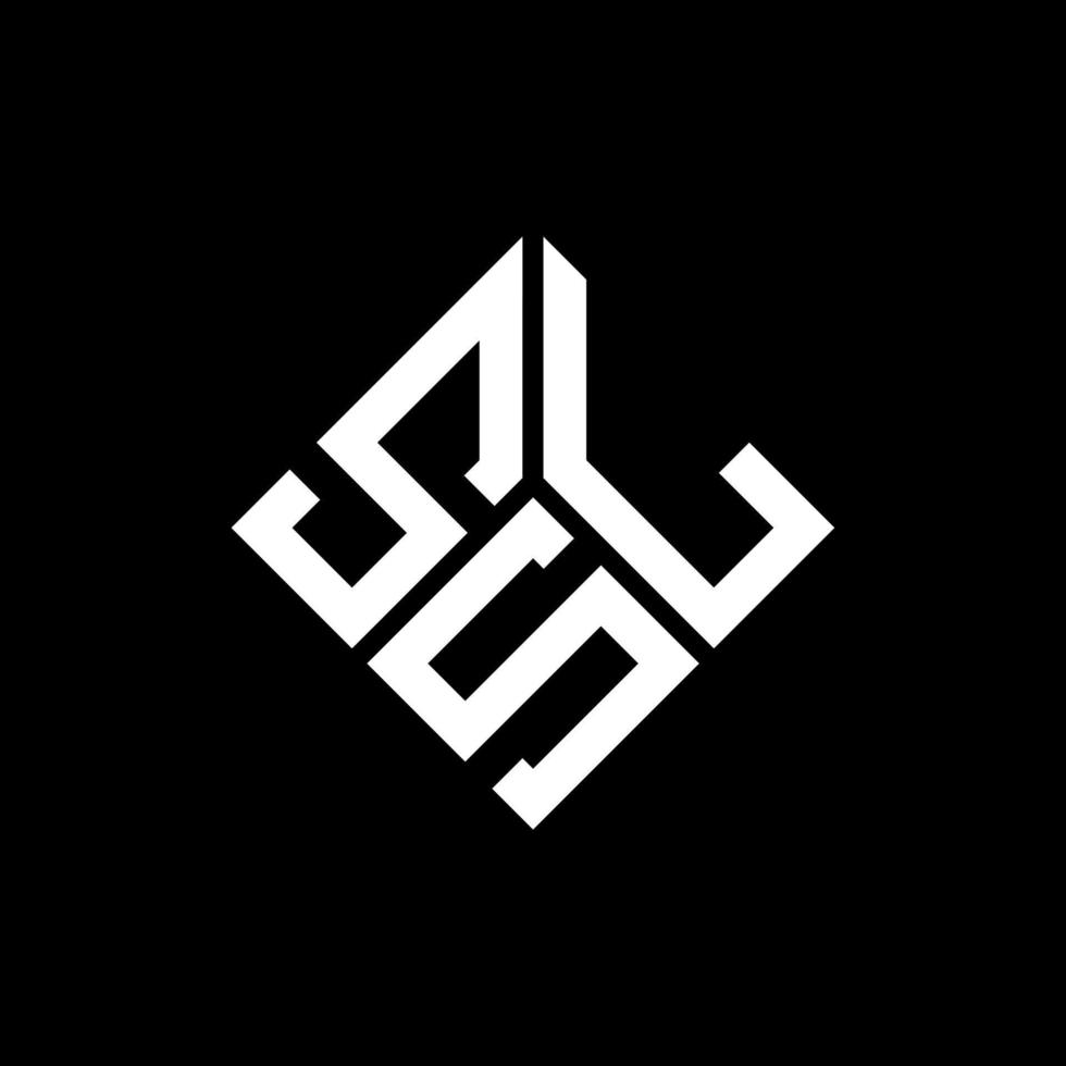 design de logotipo de carta sls em fundo preto. sls conceito de logotipo de letra de iniciais criativas. design de letra sls. vetor