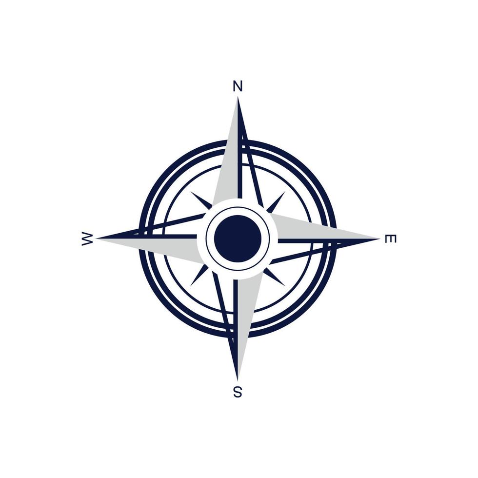 bússola logo template vector icon ilustração design