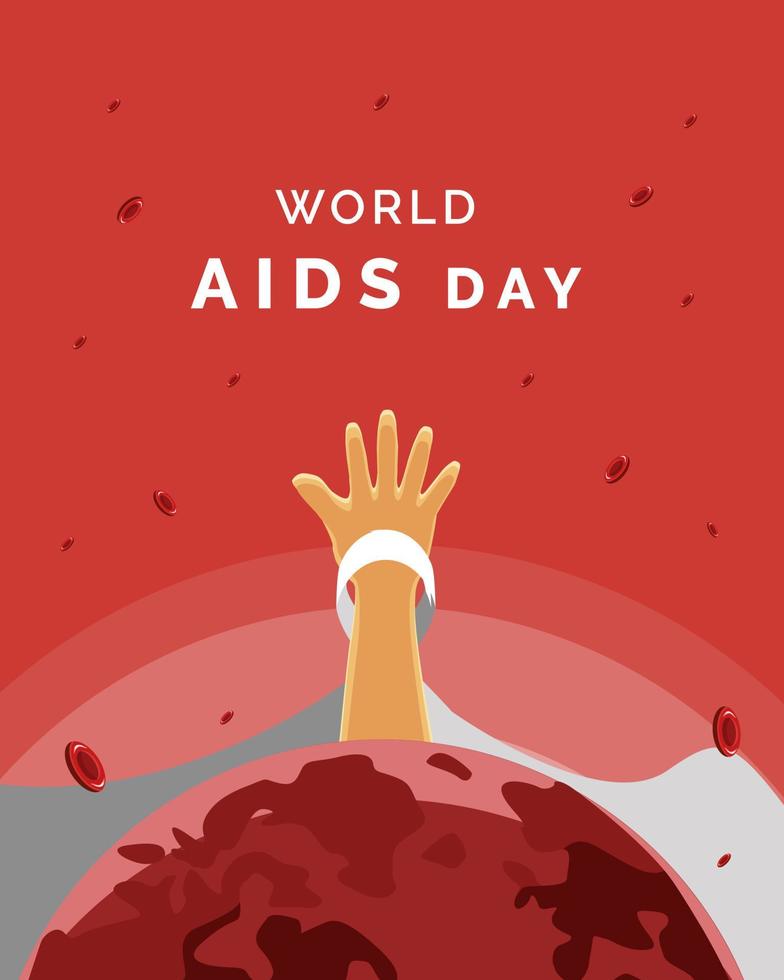 ilustração vetorial do dia mundial da aids vetor