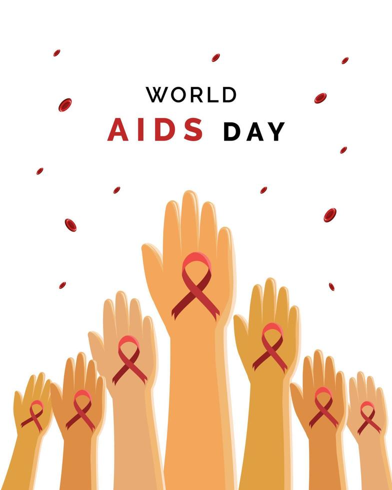 ilustração vetorial do dia mundial da aids vetor