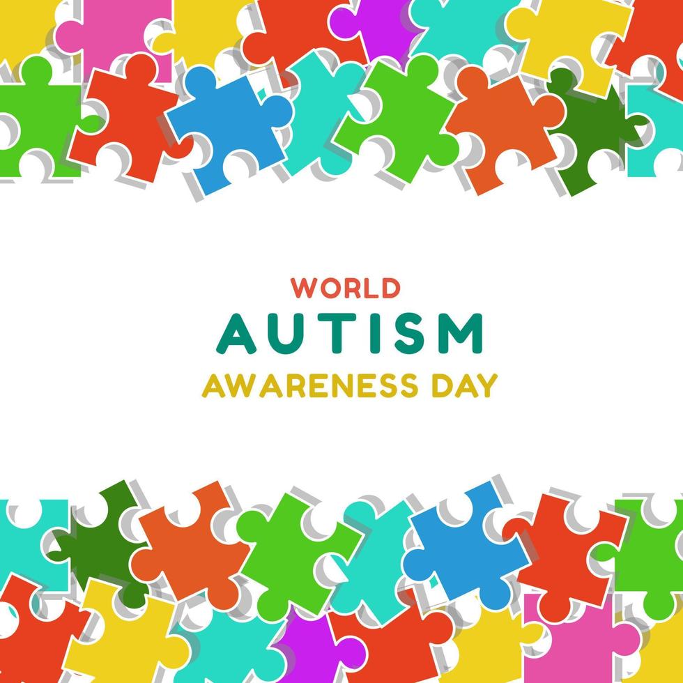 ilustração do dia mundial da conscientização do autismo vetor