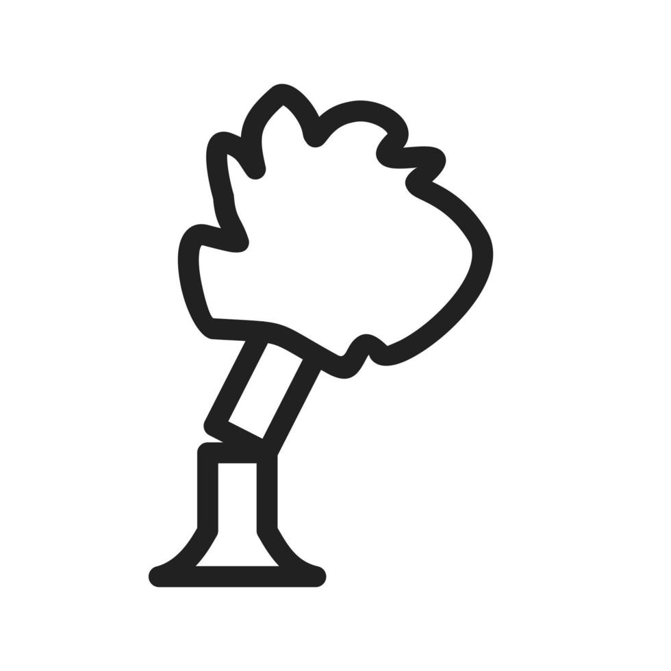 ícone de linha de queda de árvore vetor