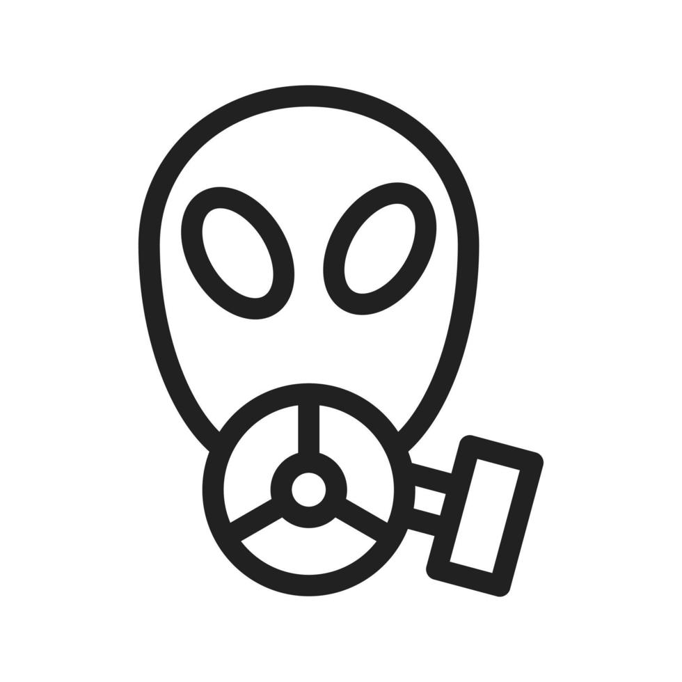 ícone de linha de máscara de oxigênio vetor