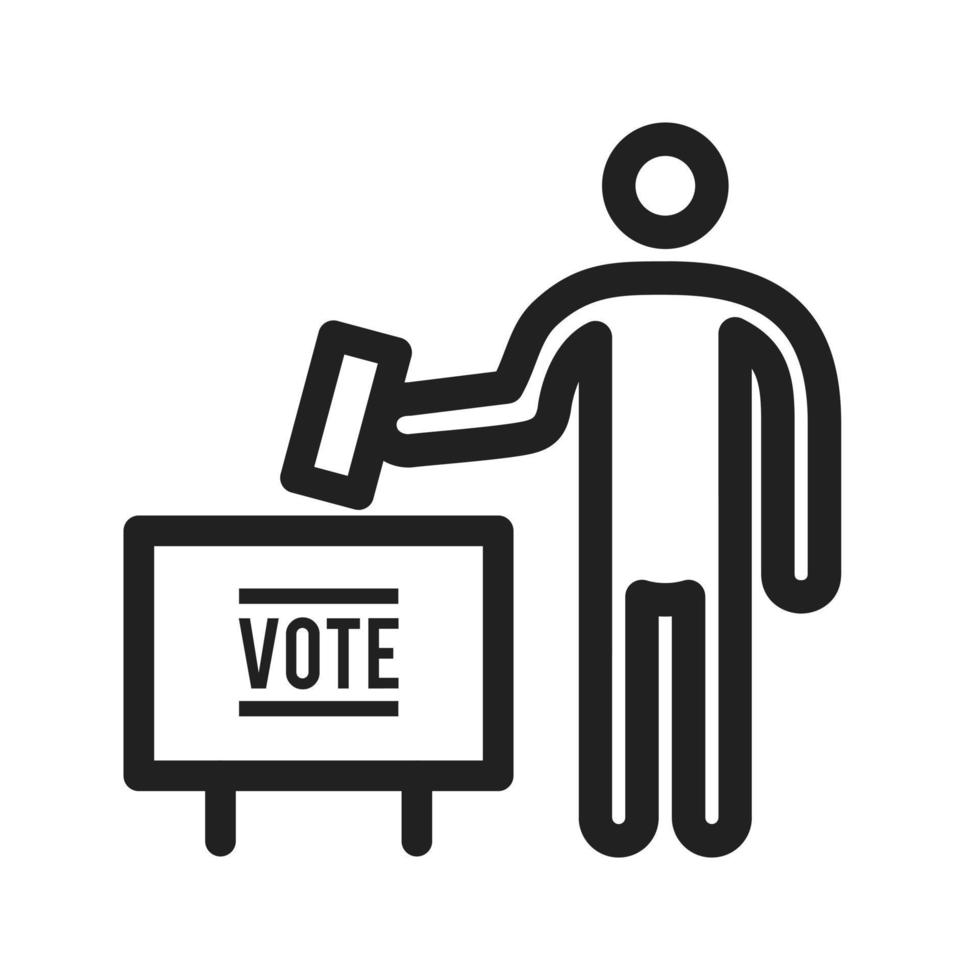 ícone de linha de votação vetor