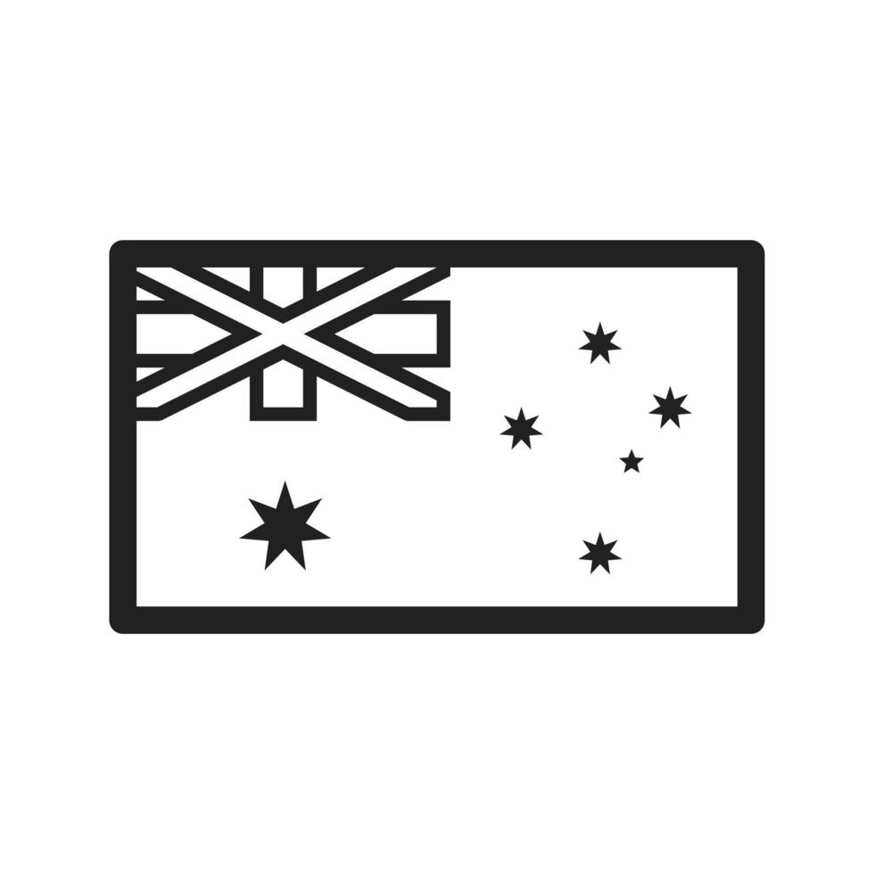 ícone de linha austrália vetor