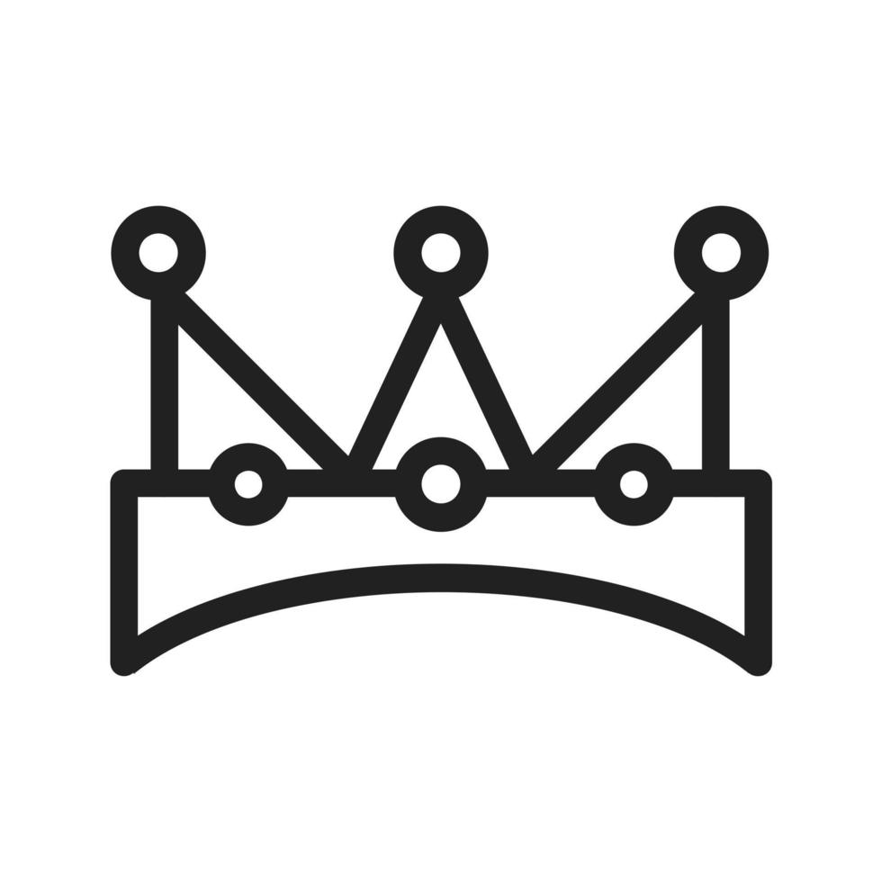 ícone da linha da coroa do rei vetor