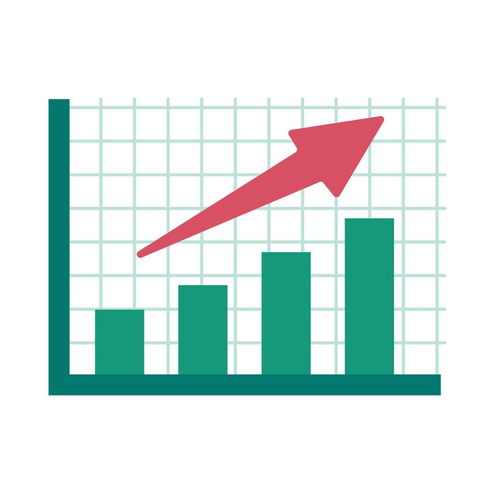 gráfico de ações. ideia de investimento em ativos digitais. vetor