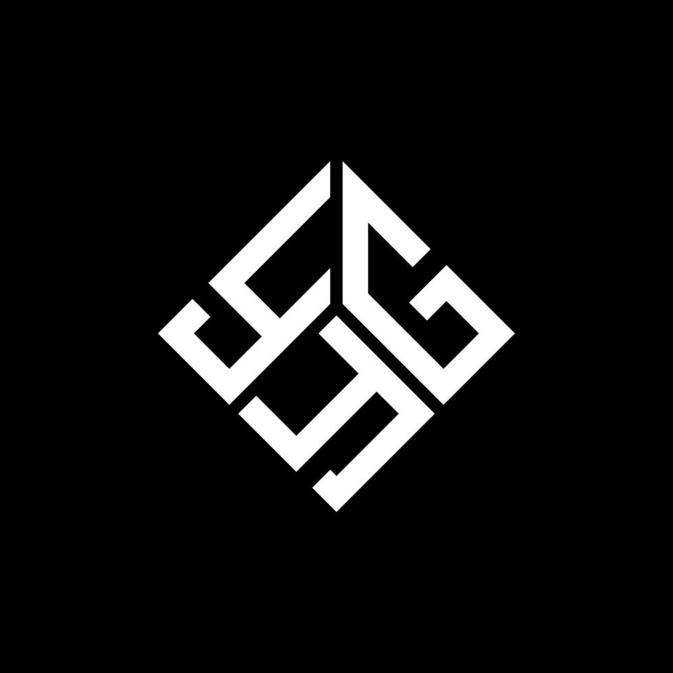 design de logotipo de carta ygy em fundo preto. conceito de logotipo de letra de iniciais criativas ygy. design de letra ygy. vetor