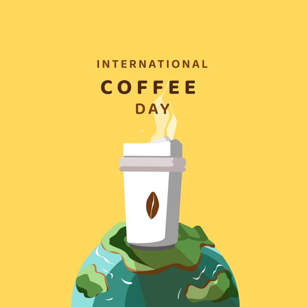 dia internacional do café, ilustração vetorial vetor